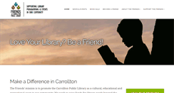 Desktop Screenshot of friendscarrolltonlibrary.org